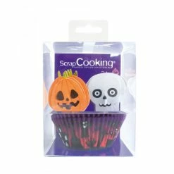 24 Caissettes Cupcake + 24 Cake Toppers Halloween Scrapcooking