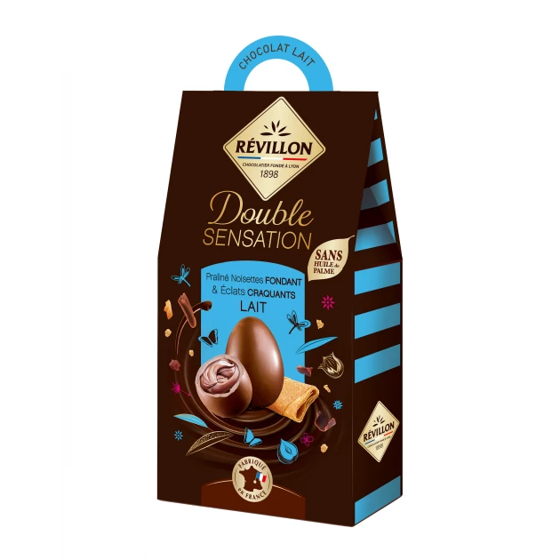 REVILLON Assortiment Œufs Chocolat Au Lait Double Sensation 155 G Révillon 3 REVILLON Assortiment Œufs Chocolat Au Lait Double Sensation 155 G Révillon