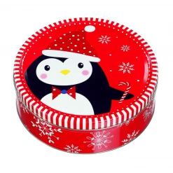 Boîte En Métal Rouge Biscuit De Noël 400 G Hamlet -Peugeot boutique boite en metal rouge biscuit de noel 400 g hamlet 1