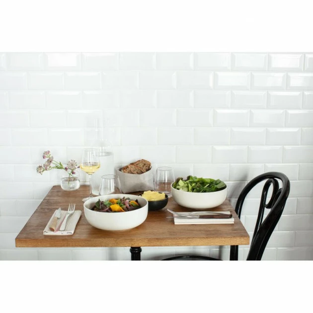 Bol à Salade En Porcelaine Noir 1,5 L Adélie Revol 6 Bol à Salade En Porcelaine Noir 1,5 L Adélie Revol – Image 4