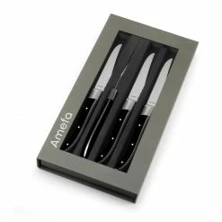 Coffret 4 Couteaux Steak Royal Steak Noir 22,5 Cm Amefa -Peugeot boutique coffret 4 couteaux steak royal steak noir 225 cm amefa 2