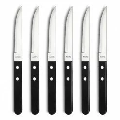 Coffret 6 Couteaux Steak Pizza 21,6 Cm Amefa