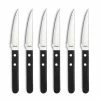Coffret 6 Couteaux Steak Pizza Noir 21,5 Cm Amefa