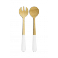 Couverts à Salade En Bambou 31 Cm Pebbly