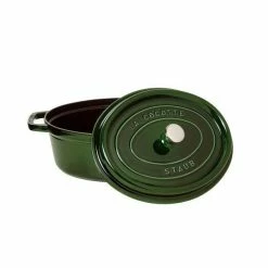 DEFAUT STAUB Cocotte Fonte Ovale 31 Cm Vert Basilic Majolique 5,5 L (sans Couvercle ) -Peugeot boutique defaut staub cocotte fonte ovale 31 cm vert basilic majolique 55 l sans couvercle 1 2