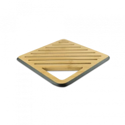 Dessous De Plat Carré Bambou Noir 20 X 20 Cm Pebbly