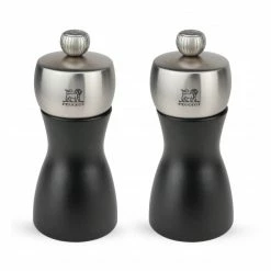 Duo Moulin à Poivre Et à Sel Fidji 12 Cm Noir-Inox Peugeot