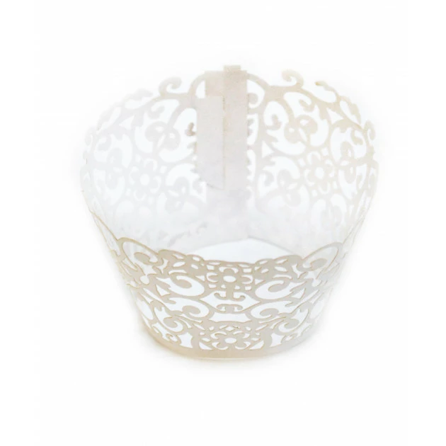 FIN DE SERIE Contour Cupcake Dentelle Blanc X12 Scrapcooking 5 FIN DE SERIE Contour Cupcake Dentelle Blanc X12 Scrapcooking – Image 3