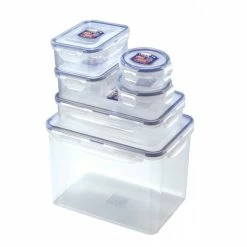 FIN DE SERIE Lot 7 Boîtes De Conservation Rectangulaires Lock And Lock