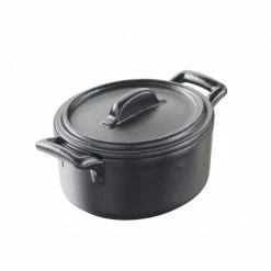 FIN DE SERIE Mini Cocotte Ovale Noire 8cl Belle Cuisine Revol