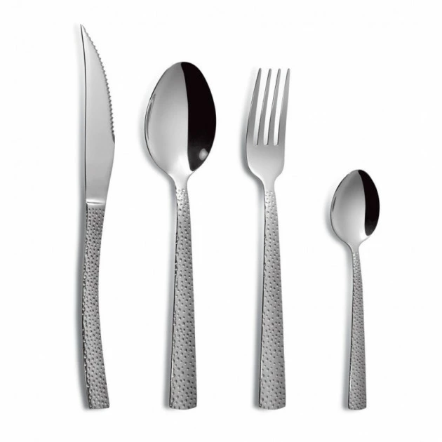 Ménagère 24 Pièces Cheese (martelé) Inox 18% 3 Mm Comas 3 Ménagère 24 Pièces Cheese (martelé) Inox 18% 3 Mm Comas