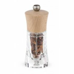 Moulin à Piment Oléron 14 Cm Transparent-Bois Naturel Peugeot