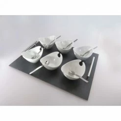 Plateau 6 Coupelles Jonque Blanches Par LeBrun