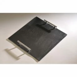 Plateau Ardoise Poignées Métal Par LeBrun (30x30cm)