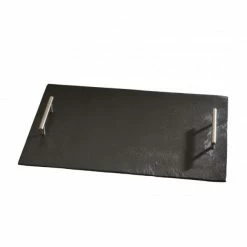 Plateau Ardoise Poignées Métal Par LeBrun (46x30cm)