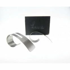 Porte-noms Inox Arabesque Avec Ardoises Par LeBrun (x6)