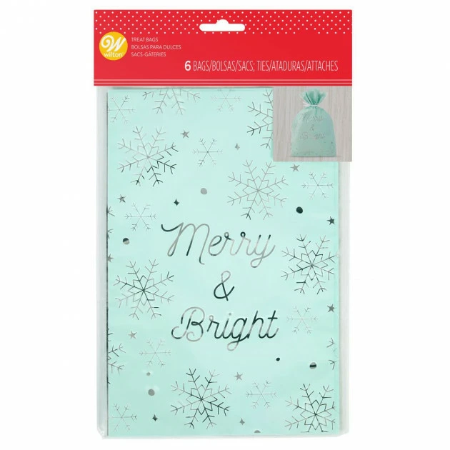 Wilton Sachet Confiserie Noël Merry & Bright 16x24 Cm (x6) 4 Wilton Sachet Confiserie Noël Merry & Bright 16x24 Cm (x6) – Image 2