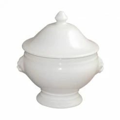 Soupière Tête De Lion Blanche Avec Couvercle 35 Cl French Classique Revol